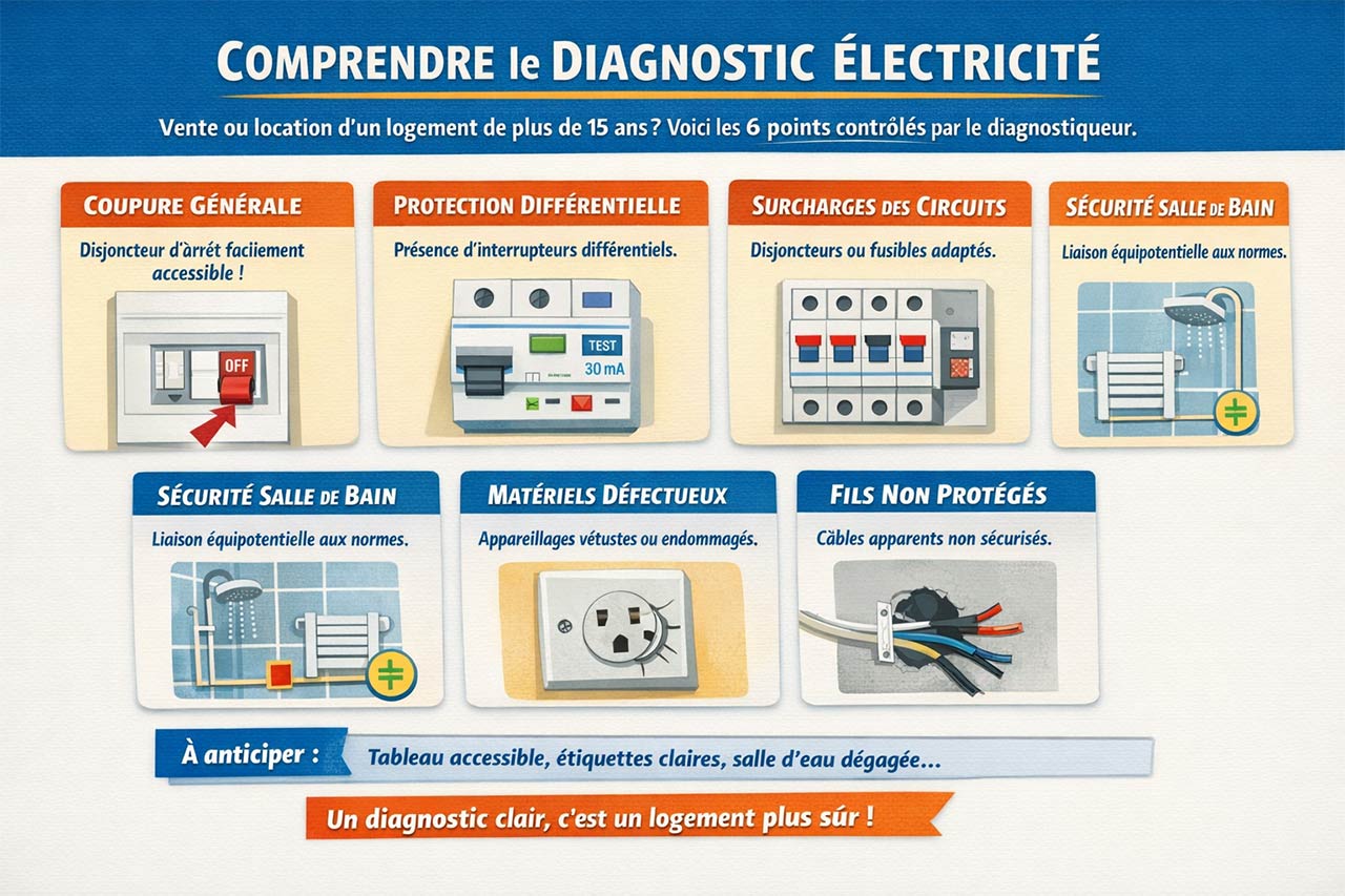 liste graphique pour comprendre le diagnostic immobilier