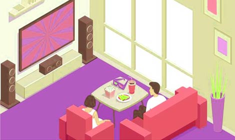 exemple de sale de télévision à la maison