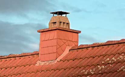 sortie de conduit de cheminée sur toit